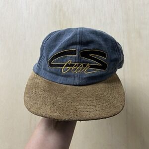 Vintage CS Gear Hat Cap Snap Back Mens One Size Blue Suede Brim Script